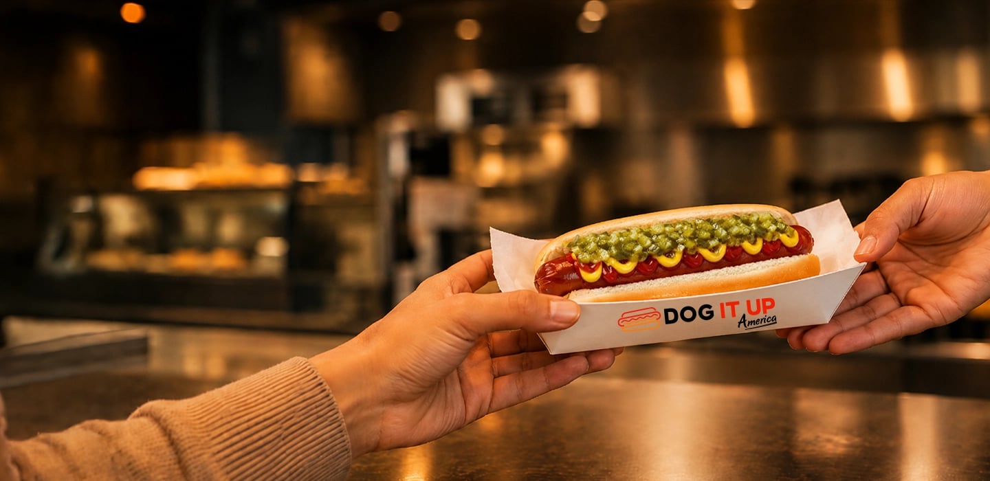 DOG IT UP at restaurant counters