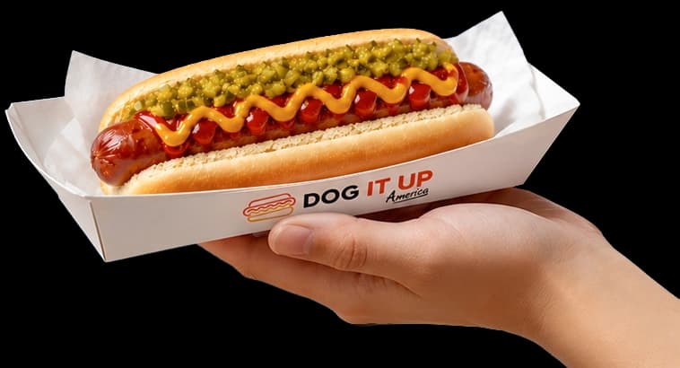 American Classic held up in DOG IT UP wrapping
